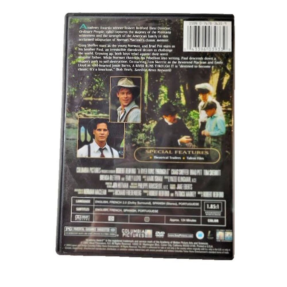 A River Runs Through It DVD 1992 Movie PG Drama - Picture 2 of 3